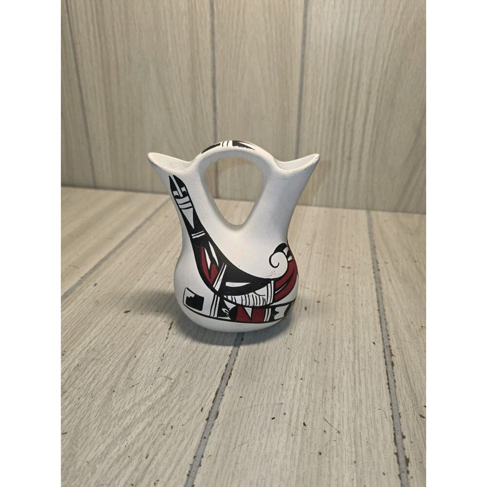 Vtg Wedding Vase Signed R Gavin Native American Pottery New Mexico Jemez Pueblo